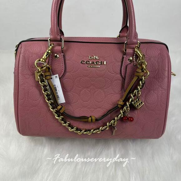 Coach Accessories - Coach Swag Bag Charm In Brass/Maple Honey Brown CEA17 NWT